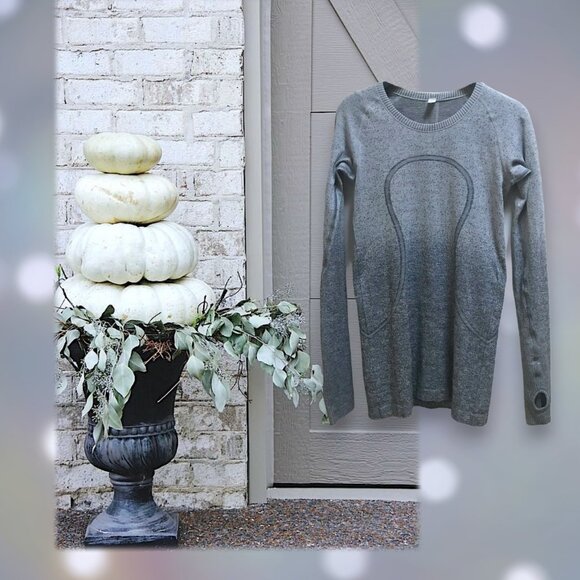 SEE VIDEO 💝Cute Lululemon Grey Ombre Long Sleeve Swiftly - Picture 1 of 14